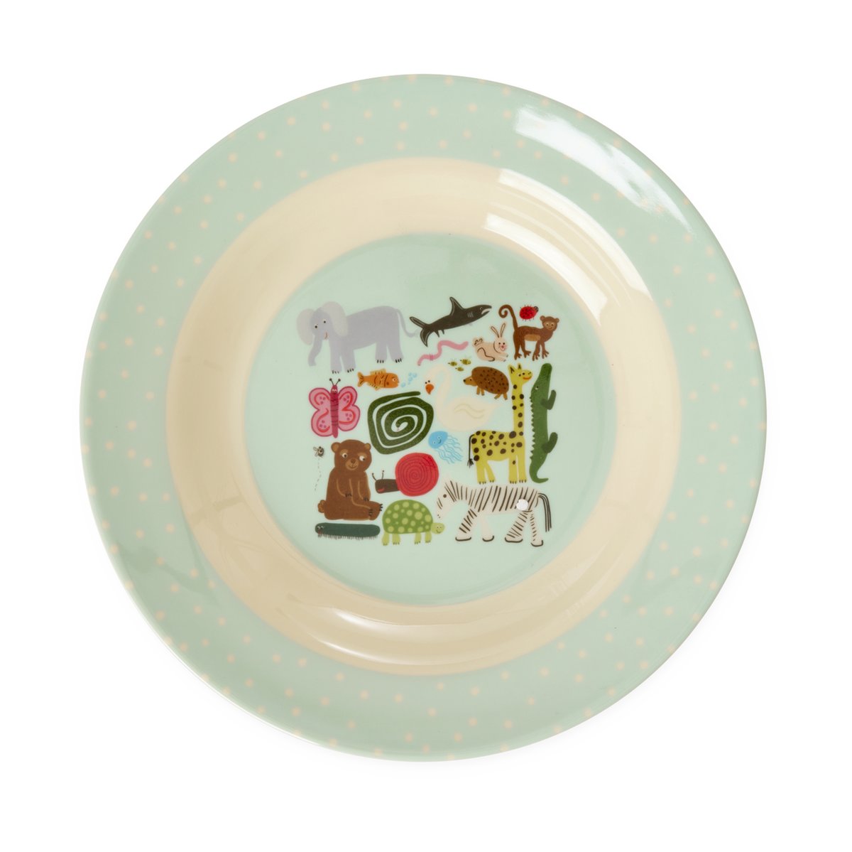 Rice barnskål melamin Ø20 cm Mint | Skandinavisk Design | Barnserviser | Grön