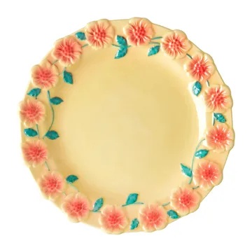 Rice Embossed Flower assiett Ø20 cm - Creme - RICE