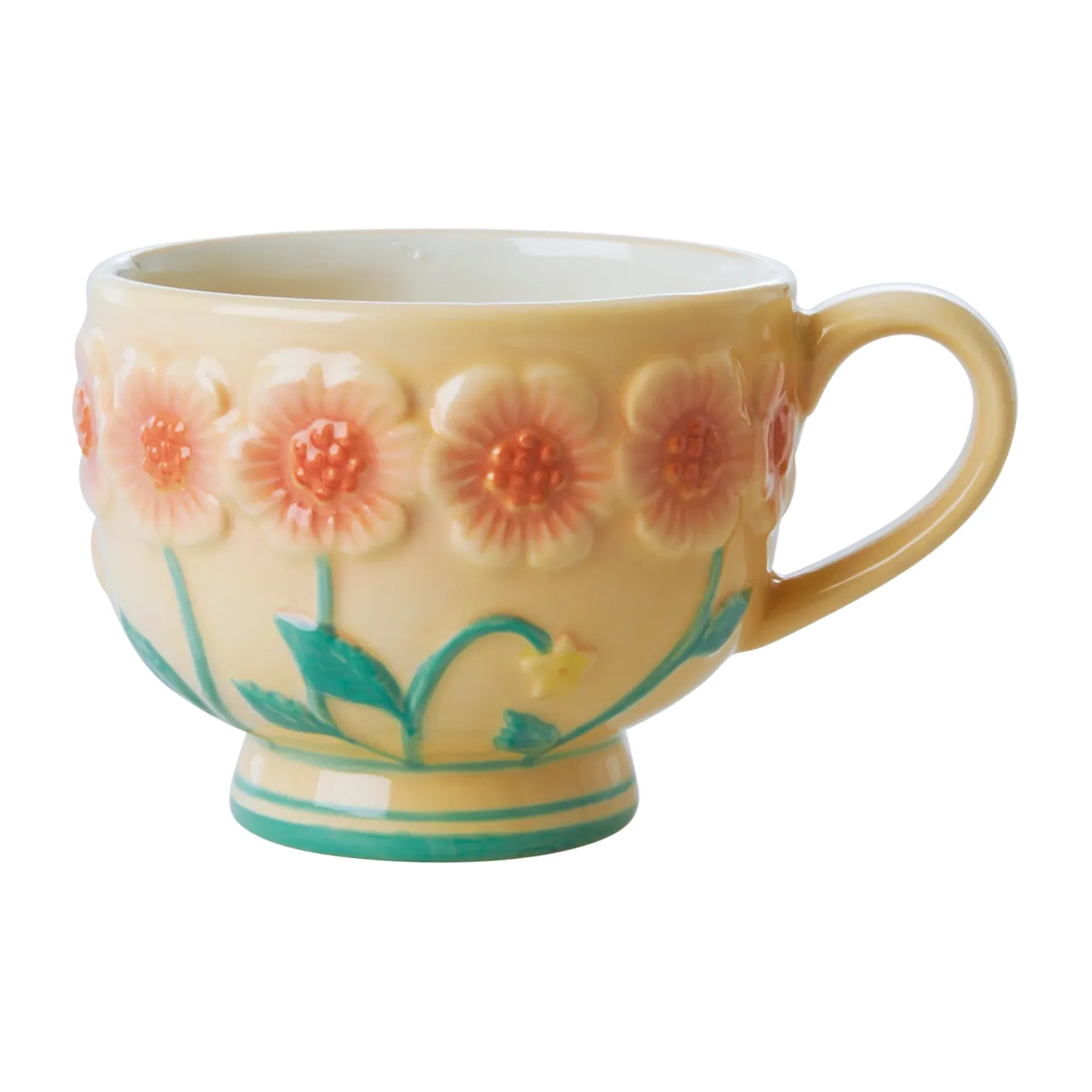 Rice Embossed Flower keramikmugg 30 cl, Creme RICE