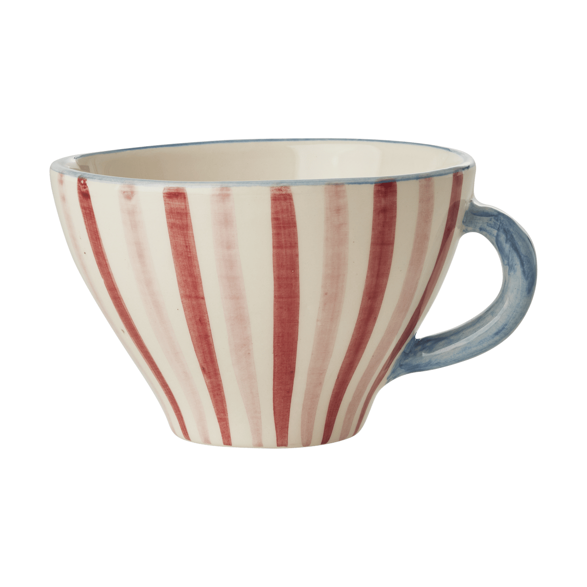 Rice keramisk tekopp Stripes | Skandinavisk Design | Kaffekoppar | Rosa