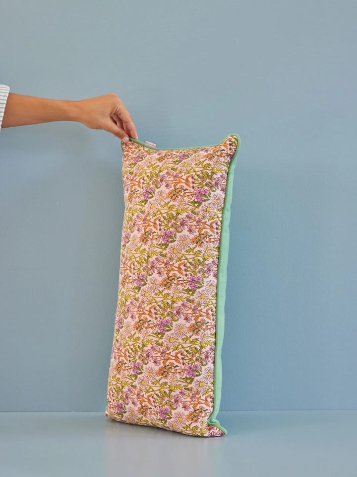 Rice kudde blommig 30x60 cm, Multi-green RICE