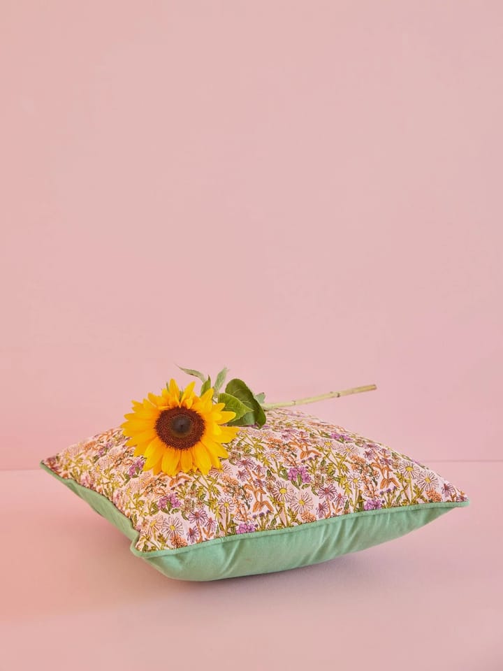 Rice kudde blommig 40x40 cm, Multi-green RICE