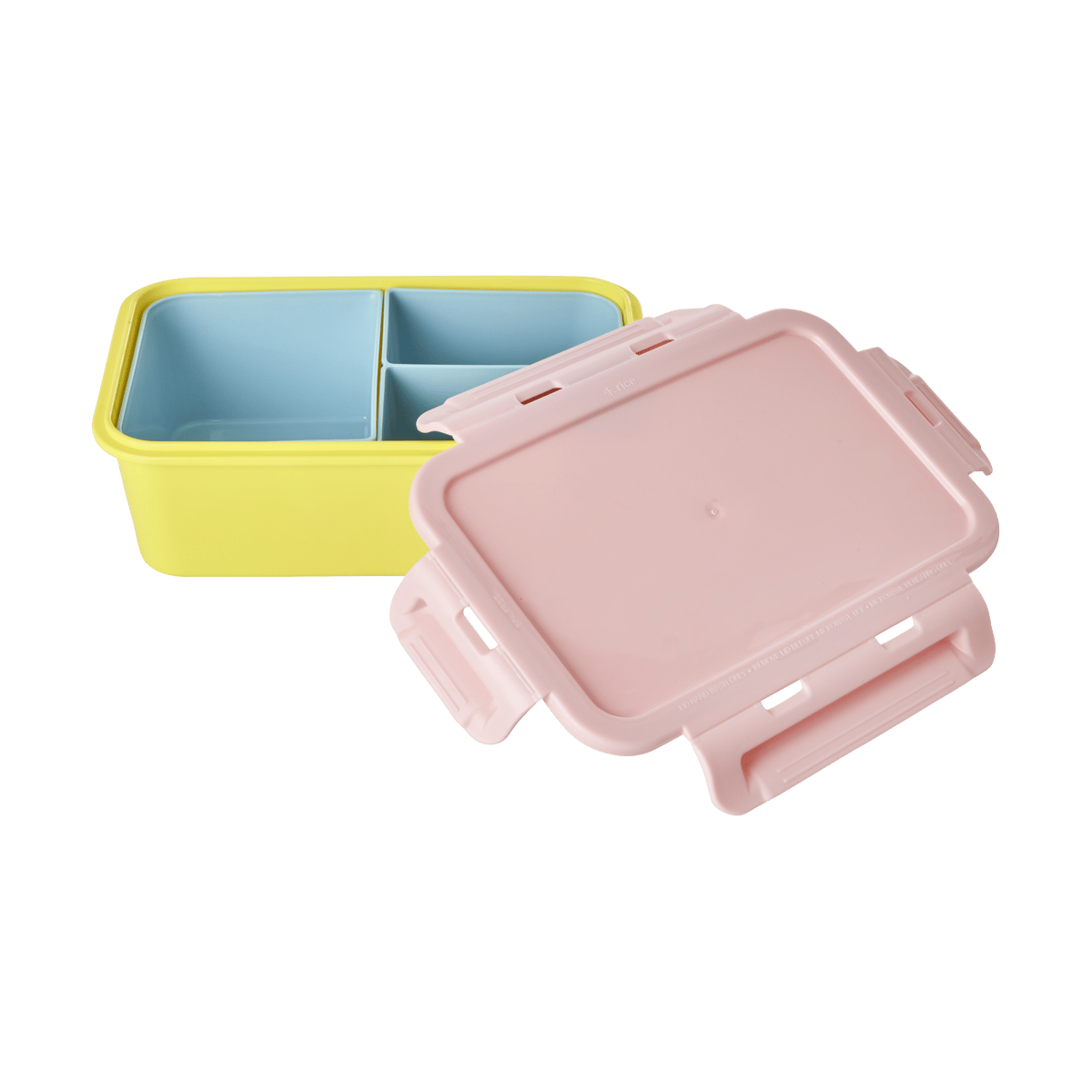 Rice lunchlåda med 3 fack Soft yellow | Skandinavisk Design | Matlådor | Gul