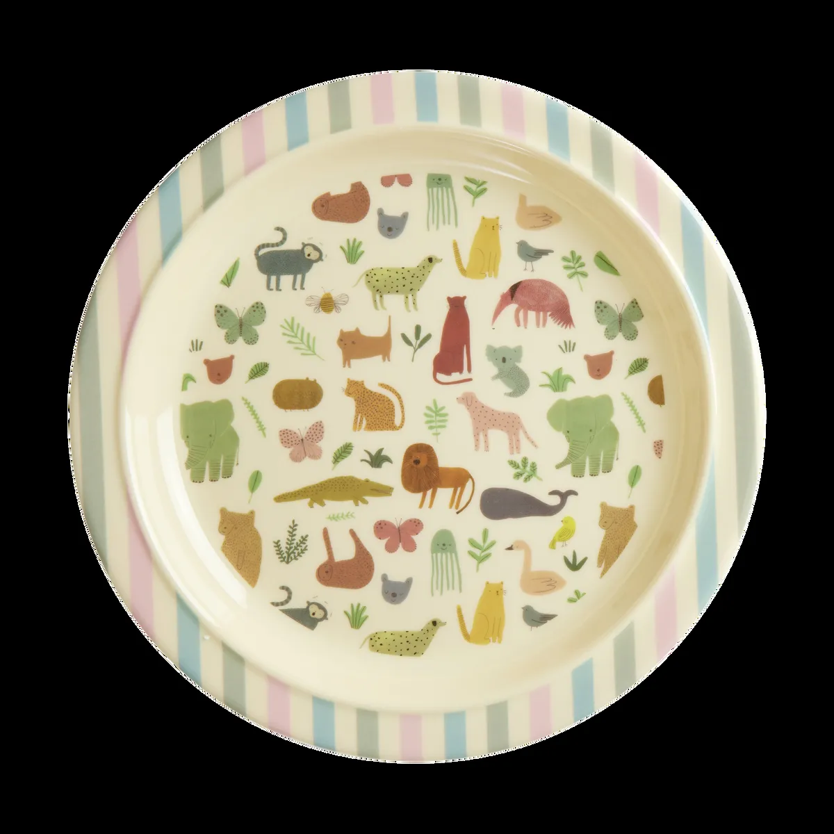 RICE Rice melamin barntallrik Ø22 cm Sweet Jungle Print