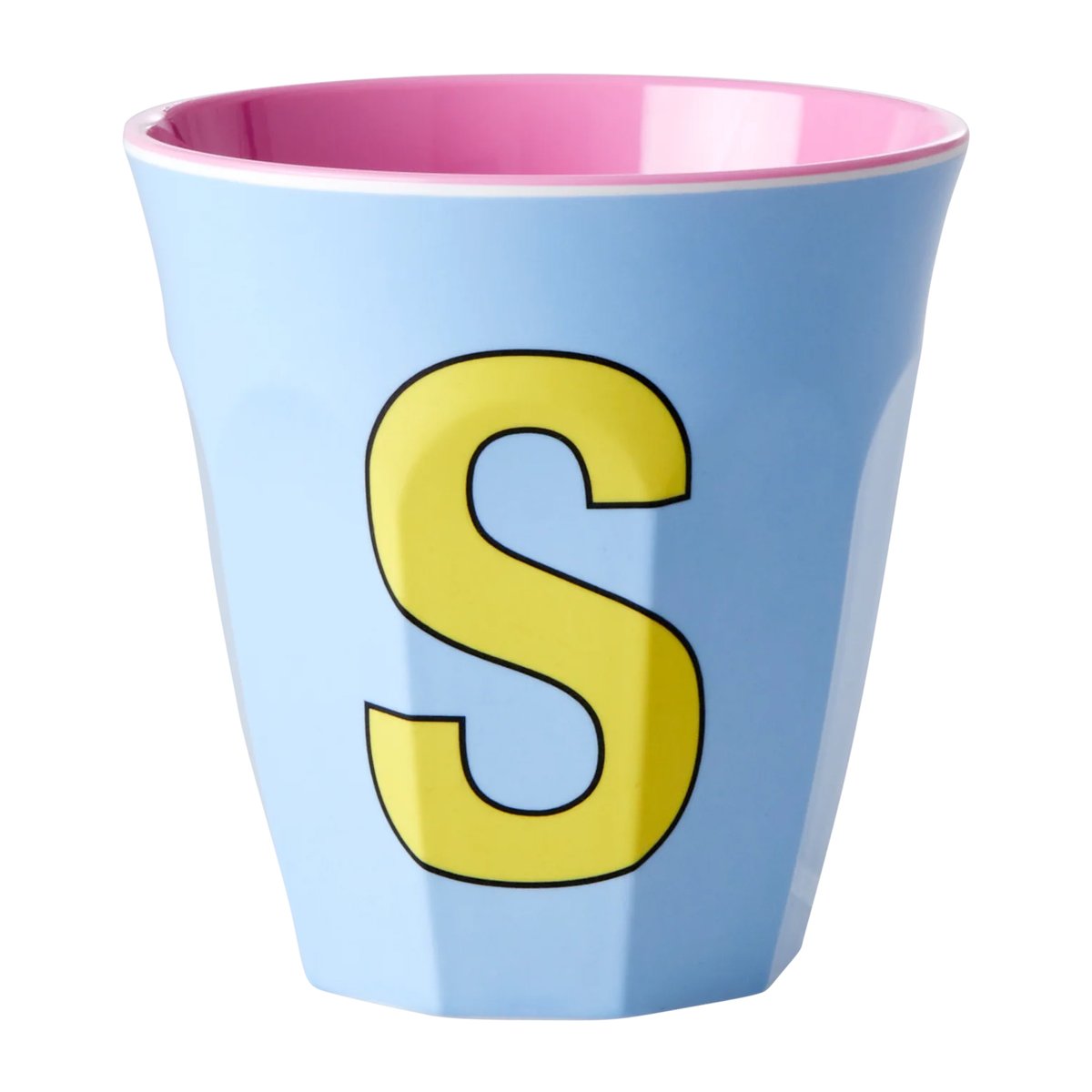 Rice melaminkopp medium bokstav S 30 cl Soft blue | Skandinavisk Design | Kaffekoppar | Blå