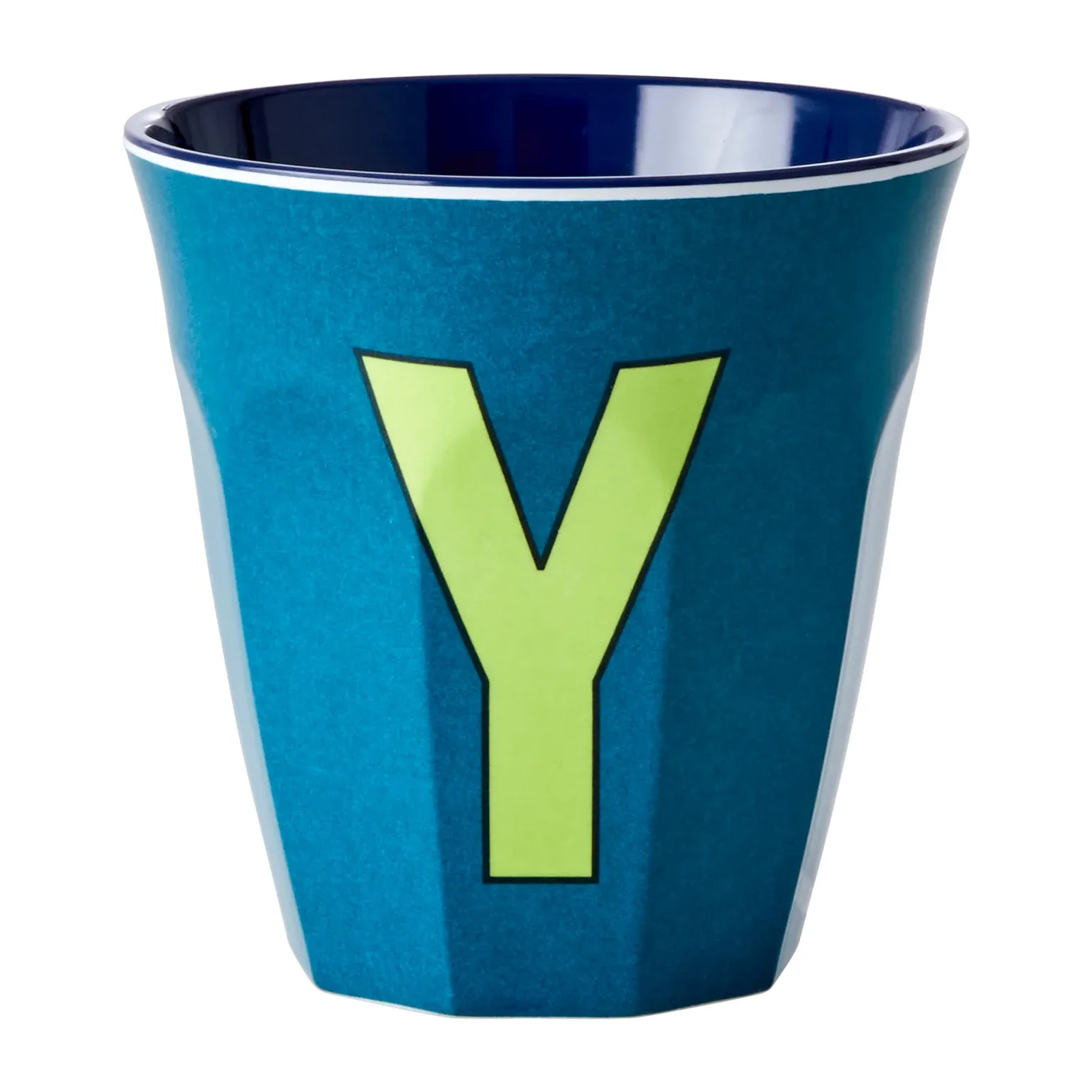Rice melaminkopp medium bokstav Y 30 cl, Emerald green RICE