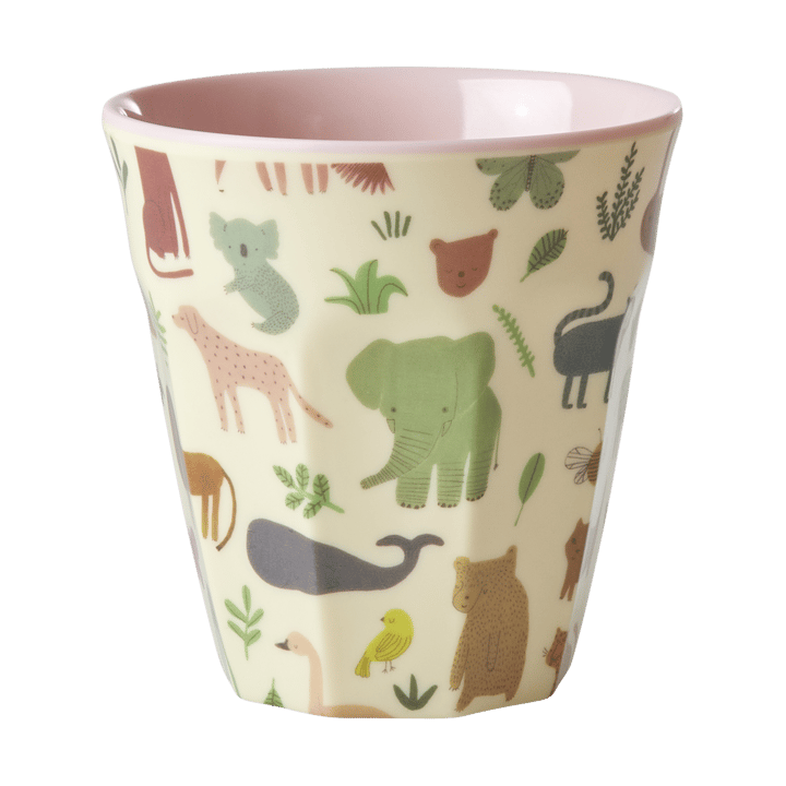 Rice melaminkopp medium - Sweet Jungle Print-Soft Pink - RICE