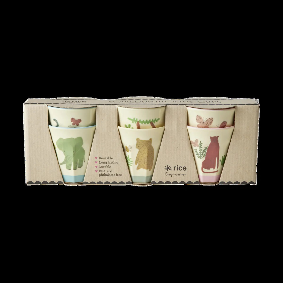 RICE Rice melaminkopp small 6-pack Sweet Jungle