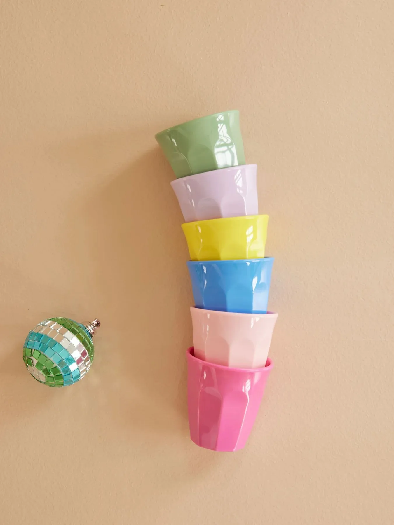 Rice melaminkopp xsmall 6-pack, Multicolor RICE