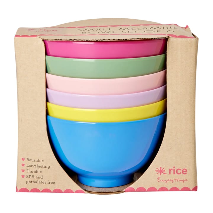 Rice melaminskål small Ø11 cm 6 delar - Multicolor - RICE