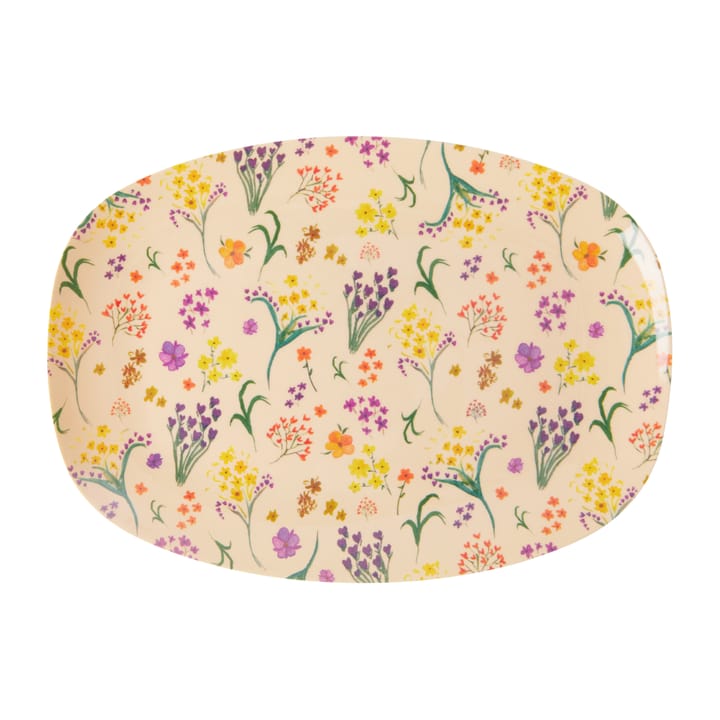 Rice melamintallrik 16,5x23 cm - Wild flower - RICE
