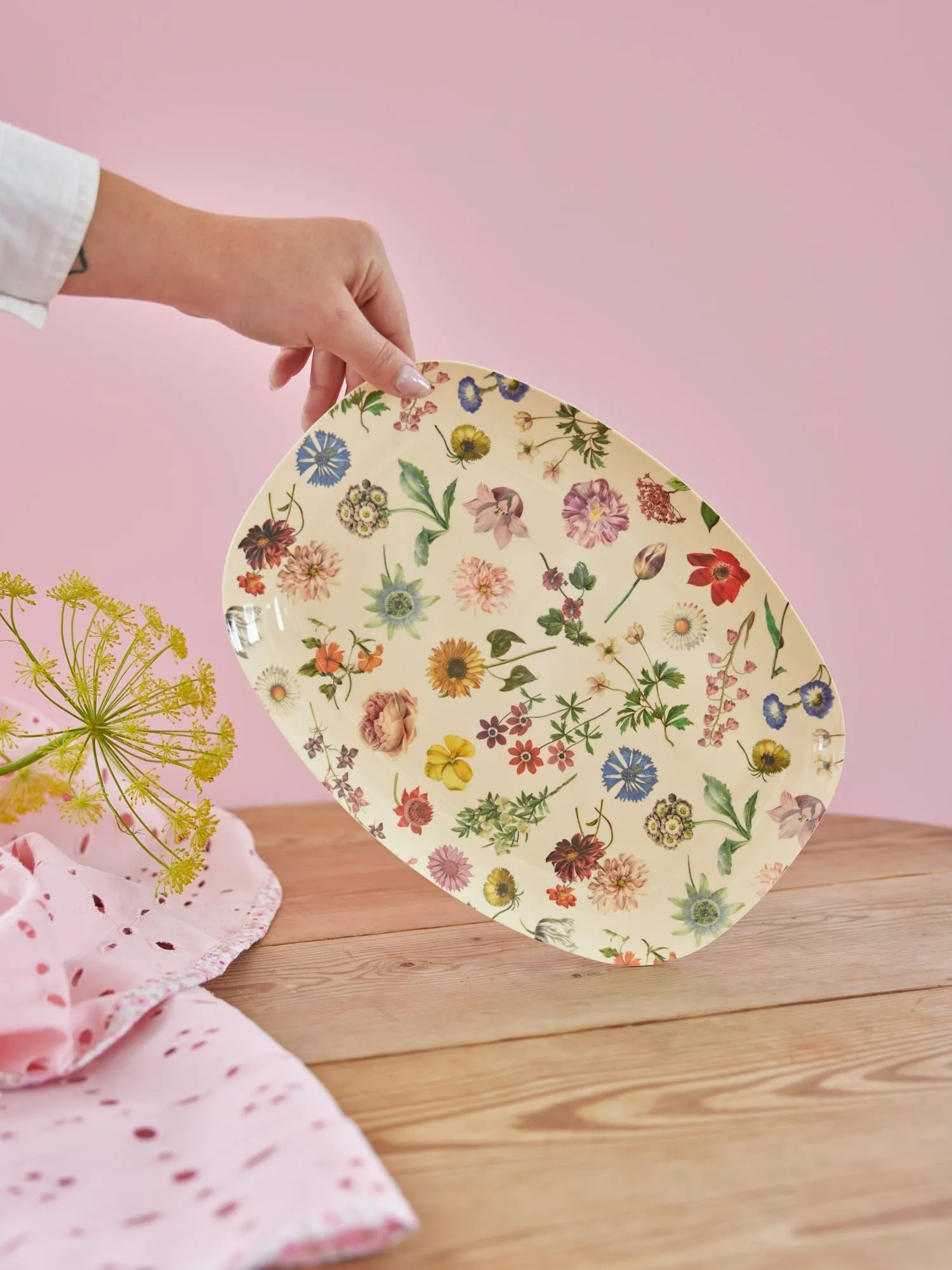 Rice melamintallrik 22x30 cm, Floras Dream RICE