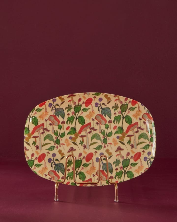 Rice melamintallrik 22x30 cm, Mushroom RICE