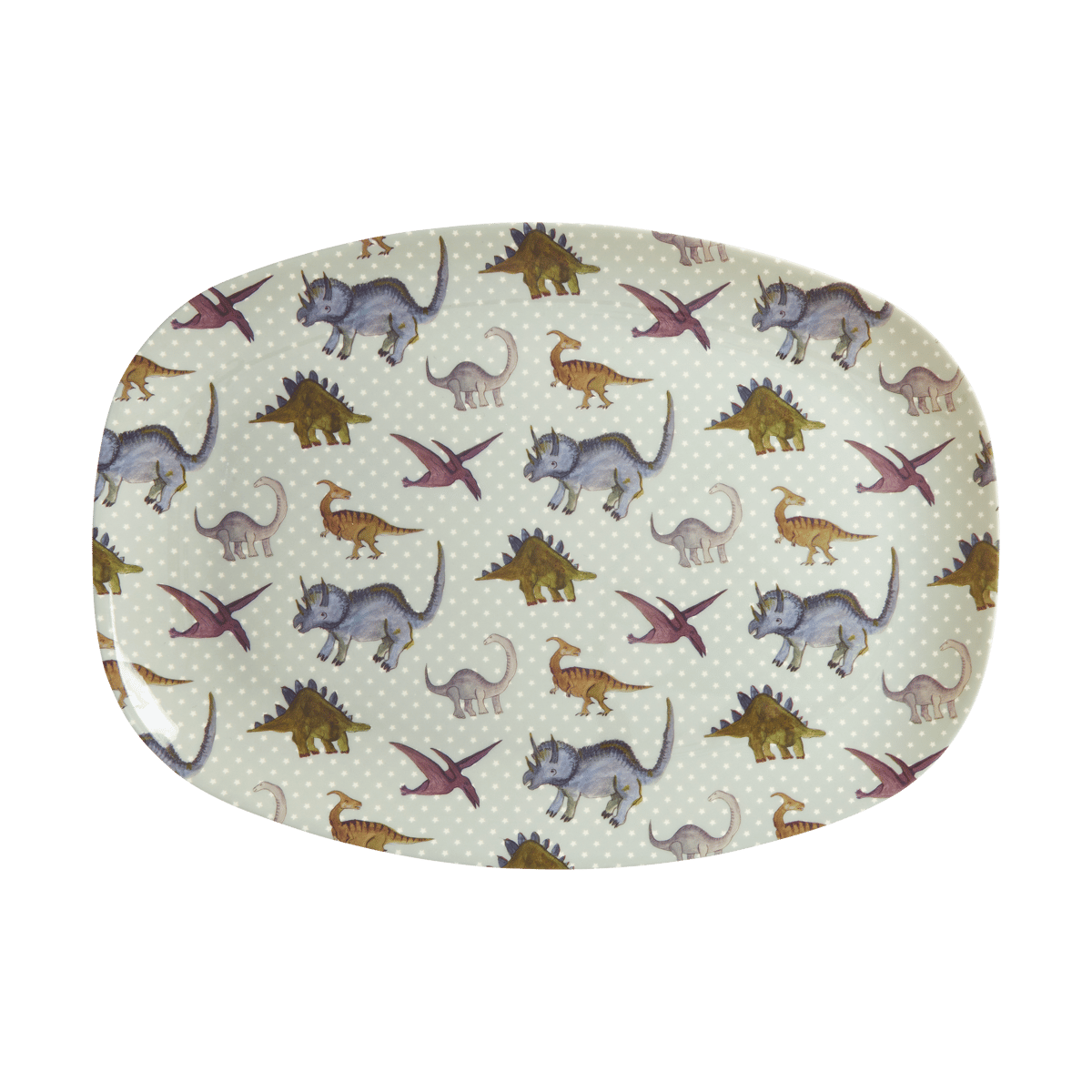Rice melamintallrik 22x30 cm New Dino | Skandinavisk Design | Mattallrikar | Multi