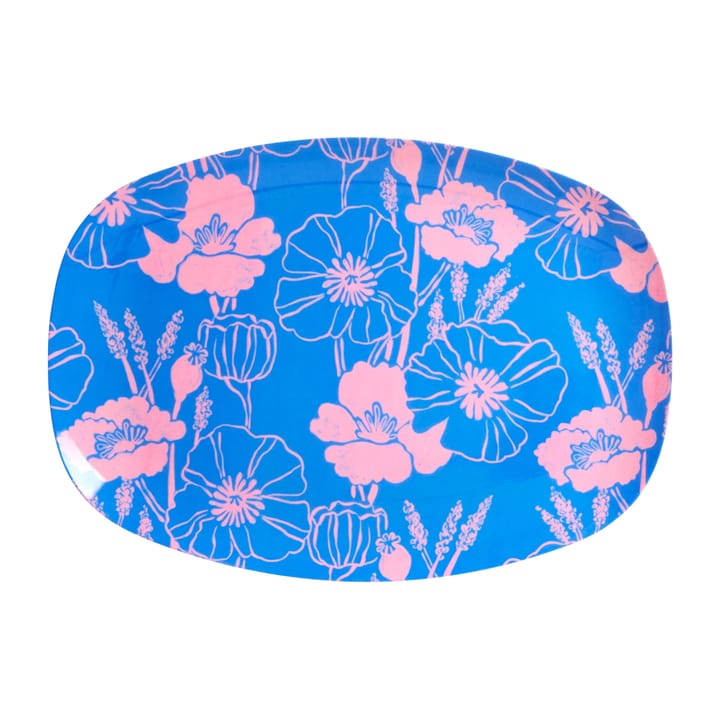 Rice melamintallrik 22x30 cm - Poppies love - RICE