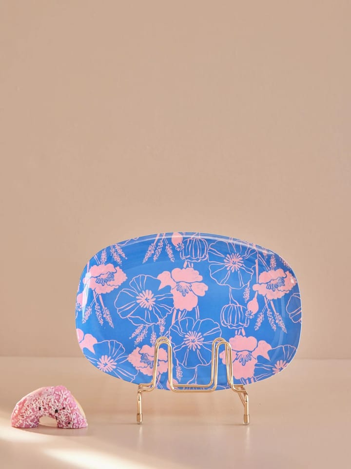 Rice melamintallrik 22x30 cm, Poppies love RICE