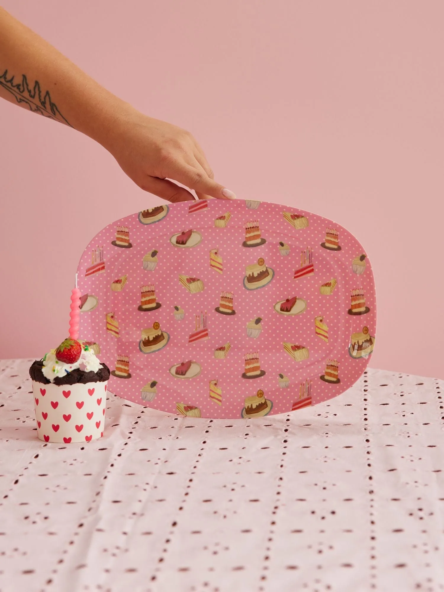 Rice melamintallrik 22x30 cm, Sweet Cake RICE