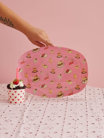 Rice melamintallrik 22x30 cm - Sweet Cake - RICE