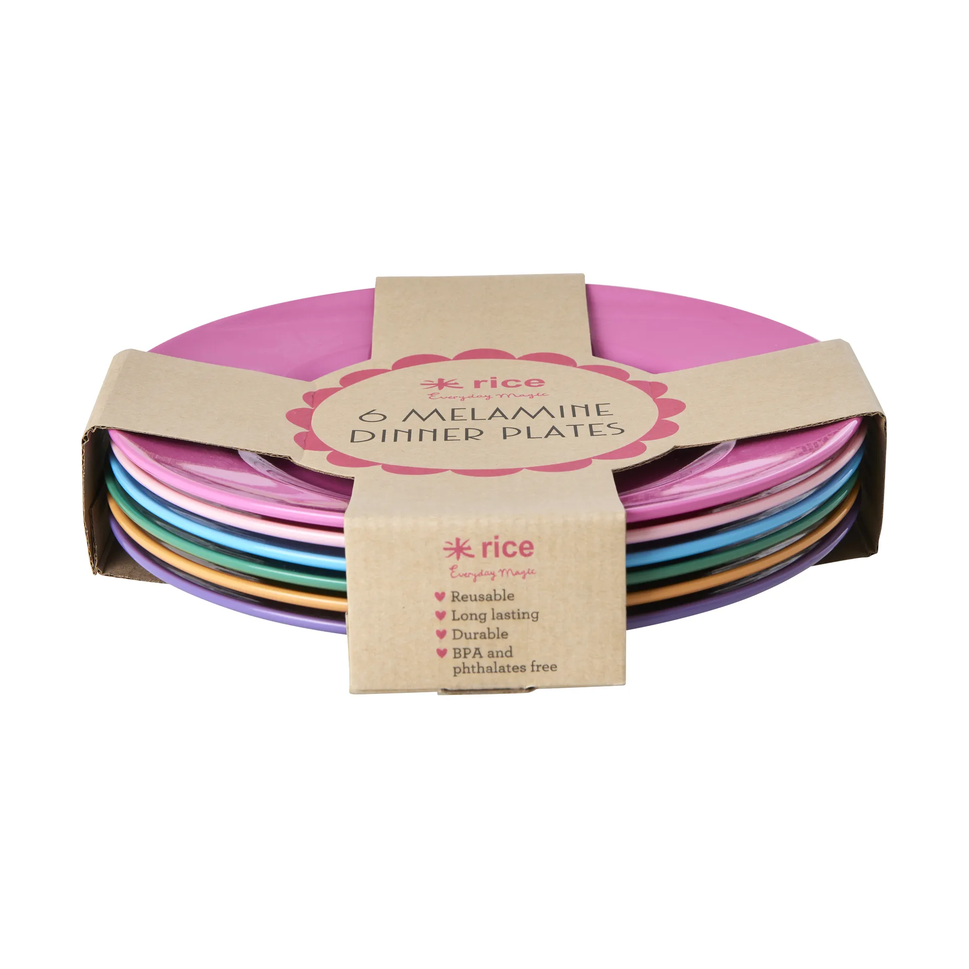 Rice melamintallrik Ø26 cm 6 delar, La Joie de Vivre RICE