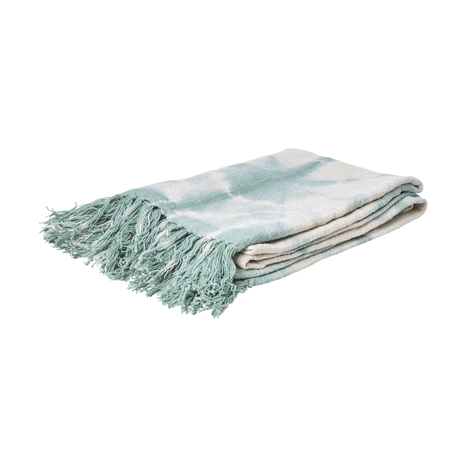 Rice pläd 125x150 cm, Tie-dye, green RICE