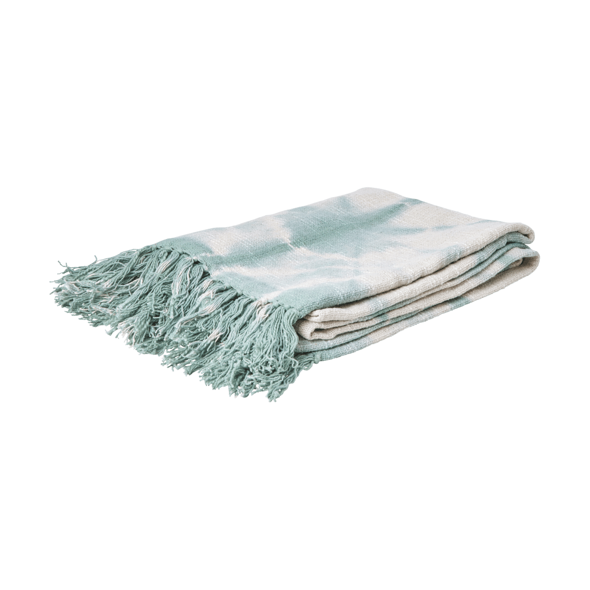 Rice pläd 125x150 cm Tie-dye, green | Skandinavisk Design | Ullplädar & Ullfiltar | Grön
