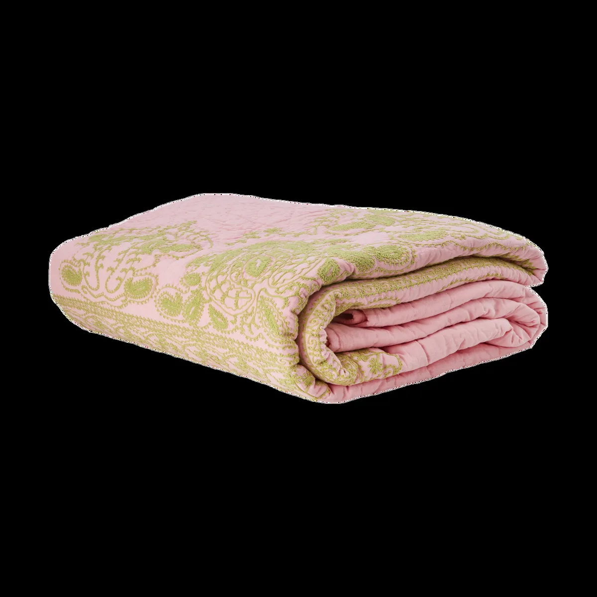 RICE Rice quiltat överkast 225x225 cm Soft pink