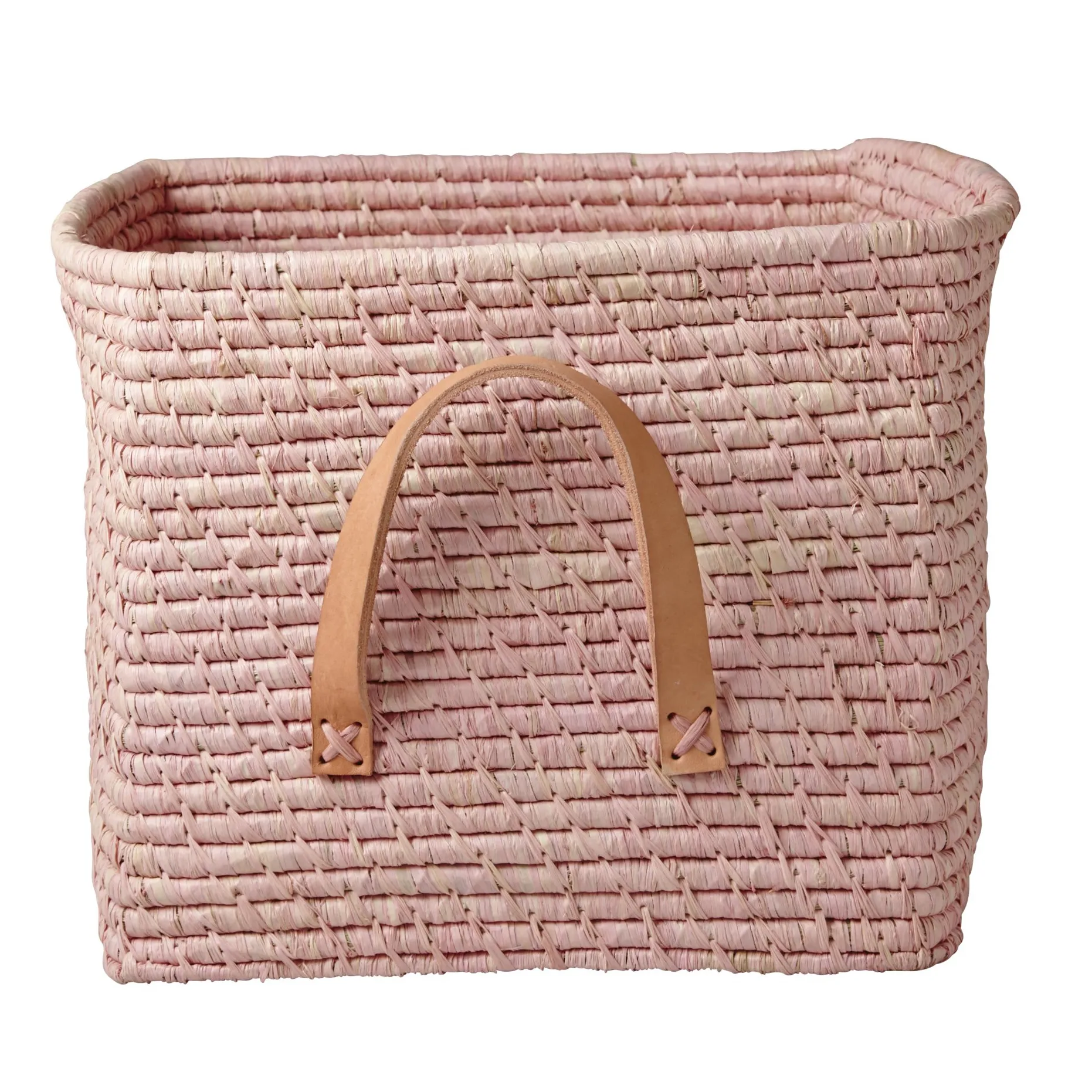 Rice raffia förvaringskorg, Rosa RICE