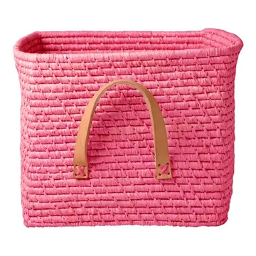Rice raffia förvaringskorg - Rosa - RICE