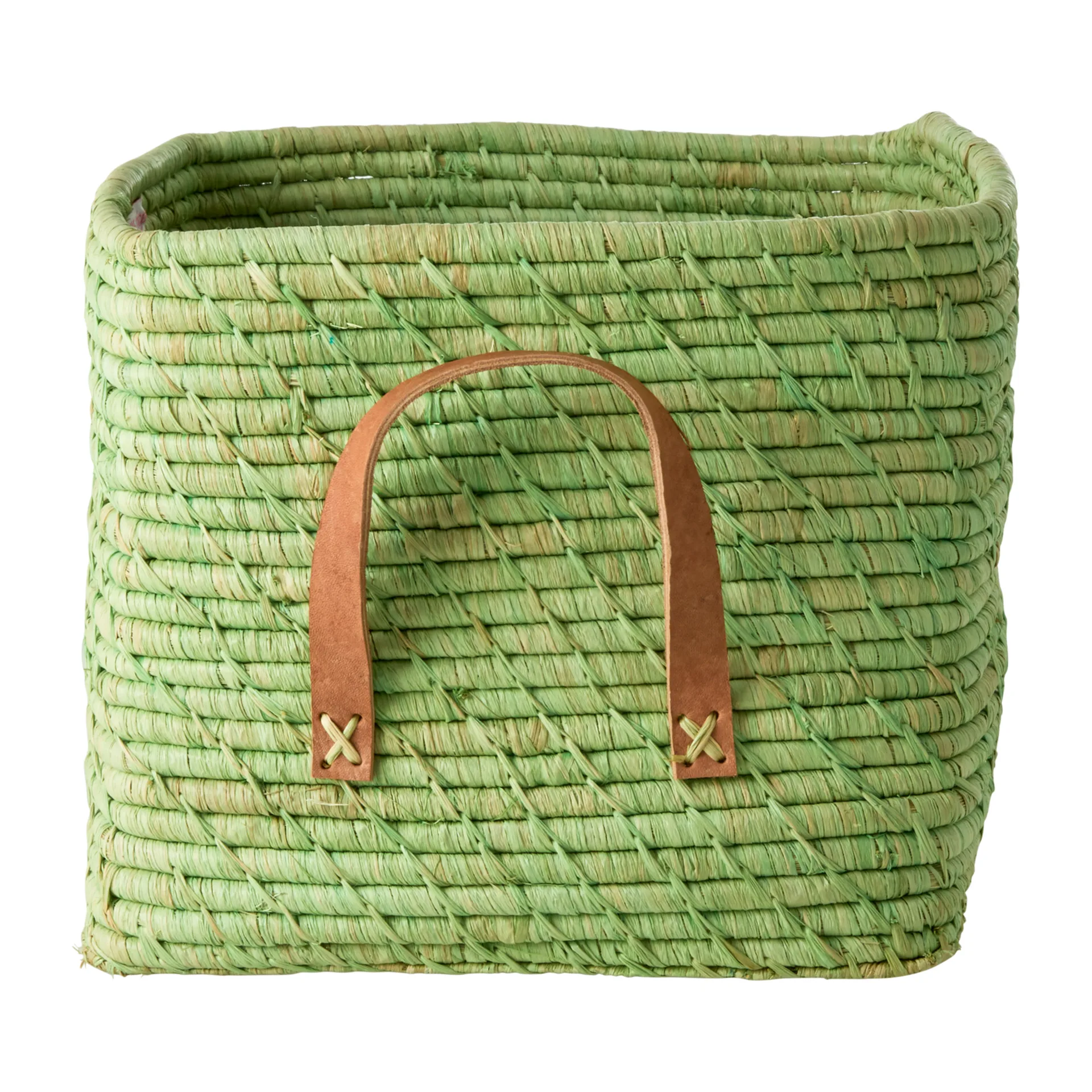 Rice raffia förvaringskorg, Soft green RICE