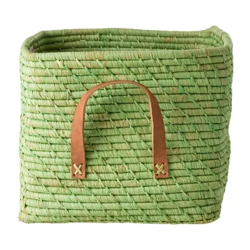 Rice raffia förvaringskorg - Soft green - RICE