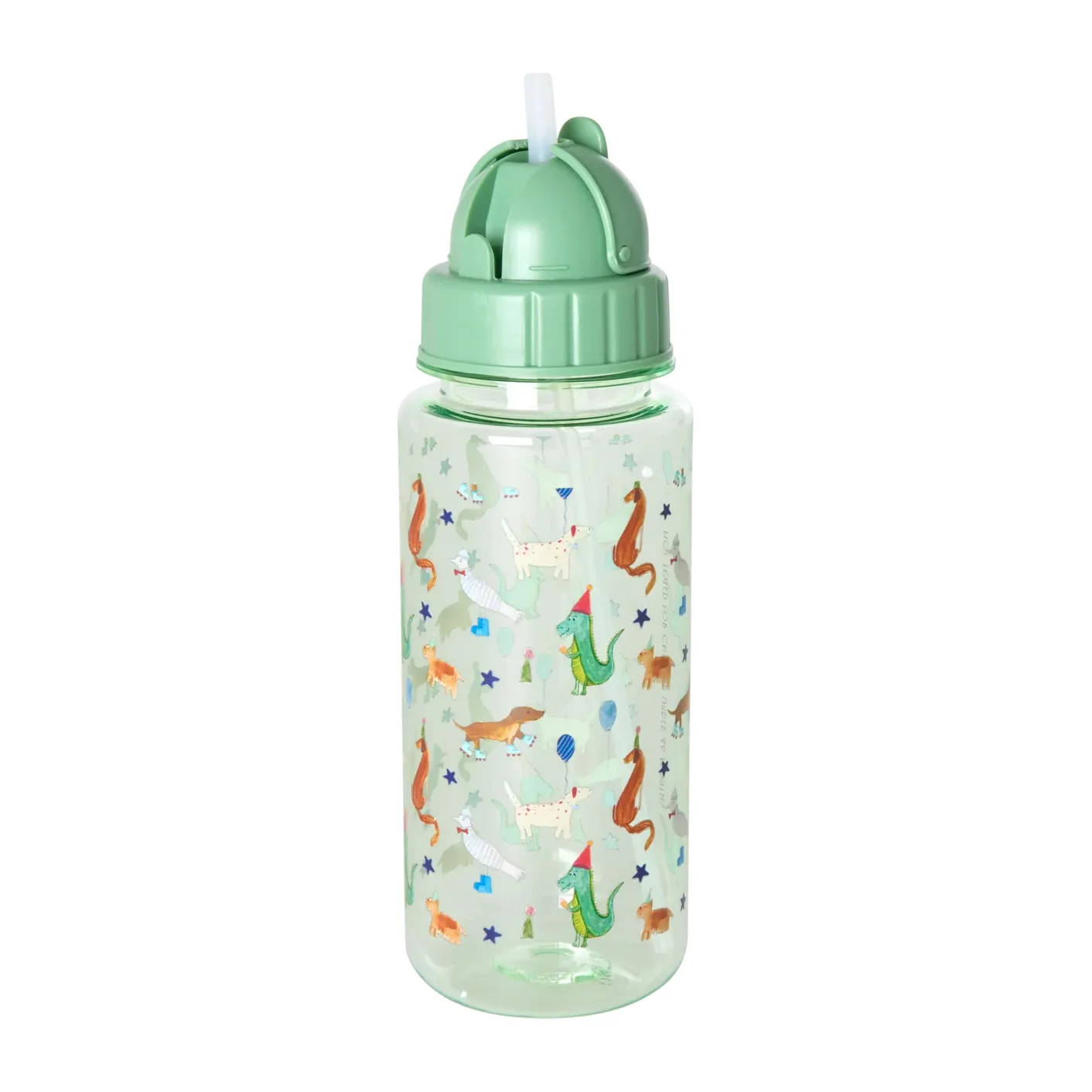 Rice vattenflaska barn 50 cl, Animal print-green RICE