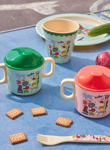 Rice wildlife barnmugg med två handtag 25 cl - Pink - RICE