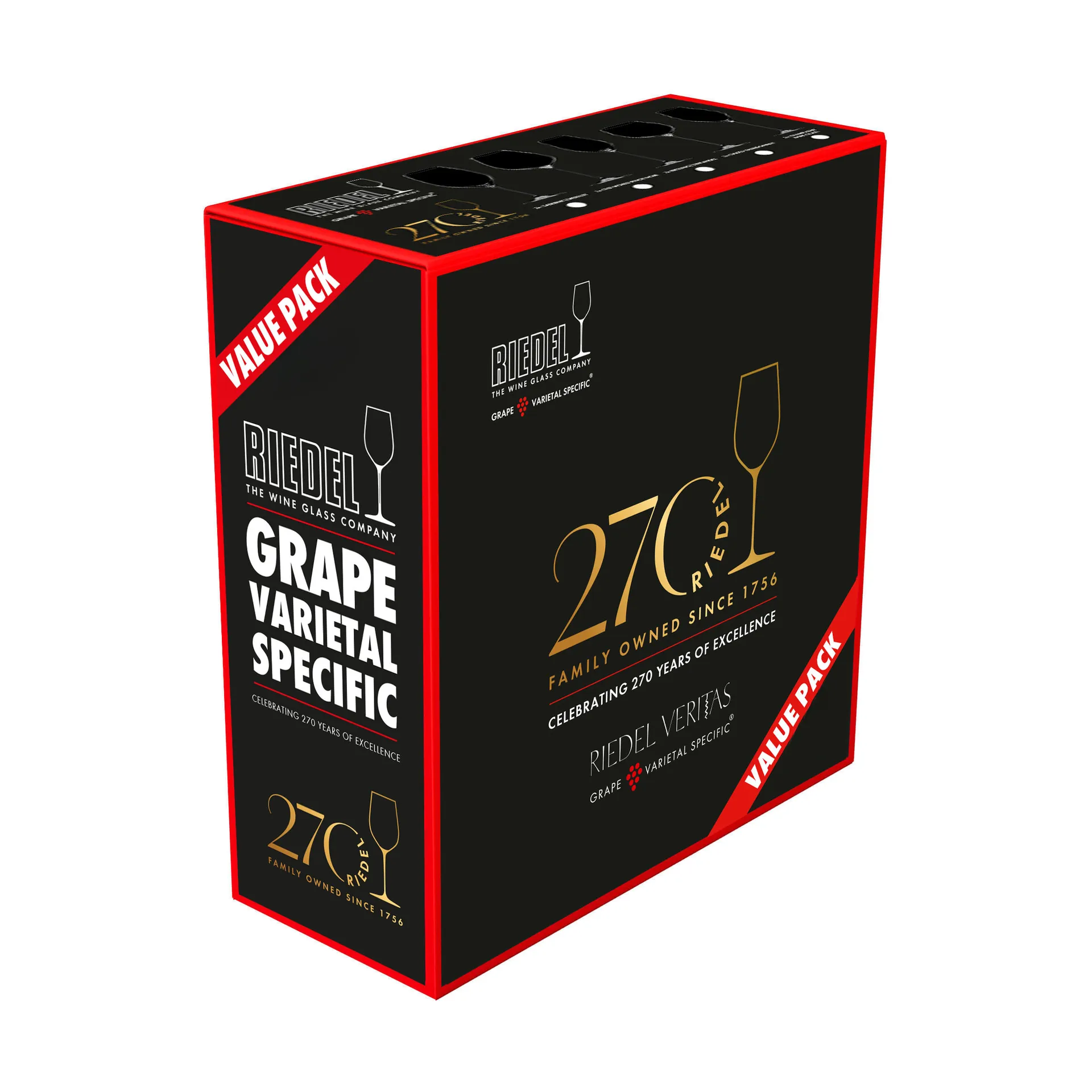 Veritas Riesling-Zinfandel vinglas 40,9 cl, 270-årsjubileum, 2-pack Riedel