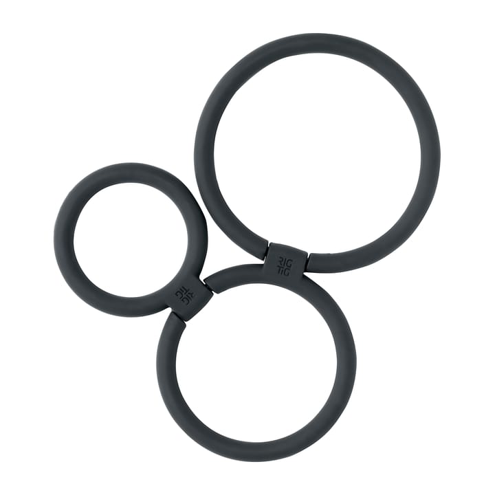 CIRCLES grytunderlägg Ø13 cm, Svart RIG-TIG