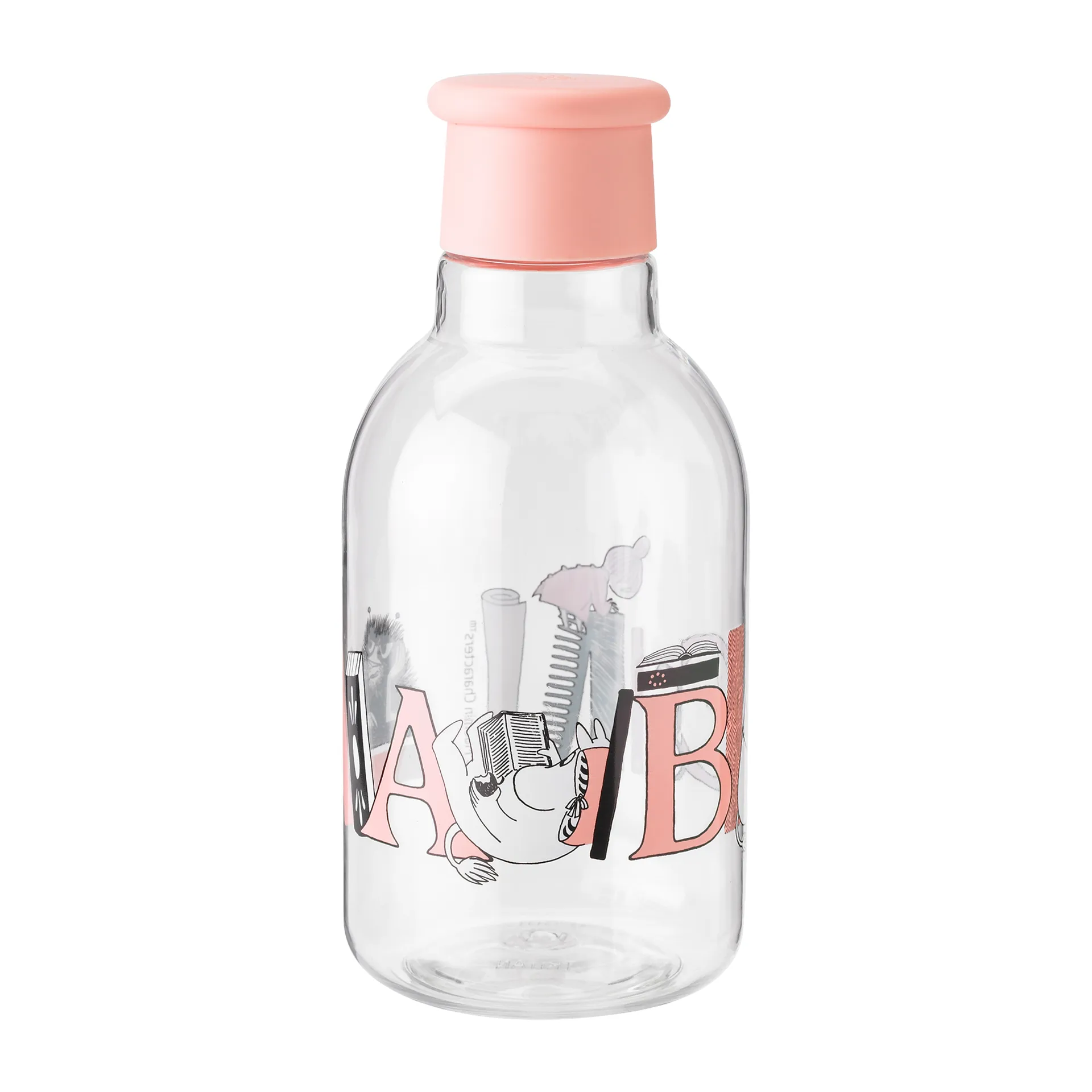 DRINK-IT Moomin ABC vattenflaska 0,5 liter, Salmon RIG-TIG