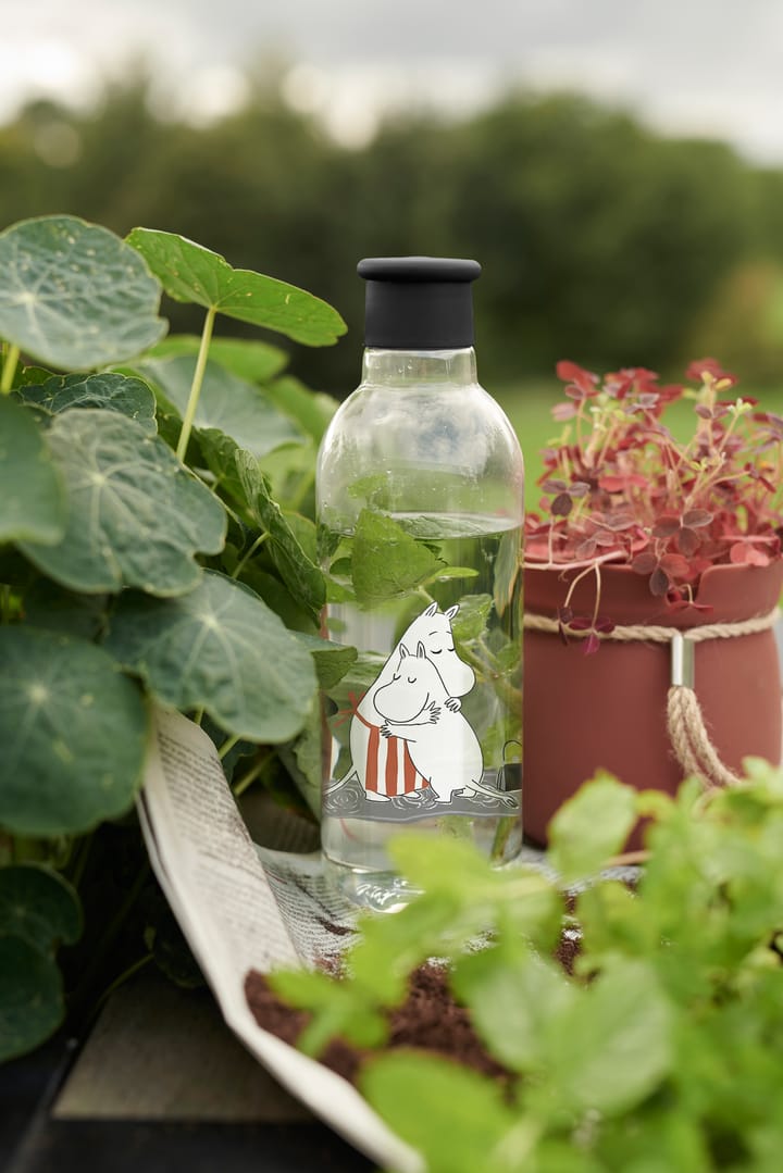 DRINK-IT Mumin vattenflaska 0,75 l, Black-red RIG-TIG