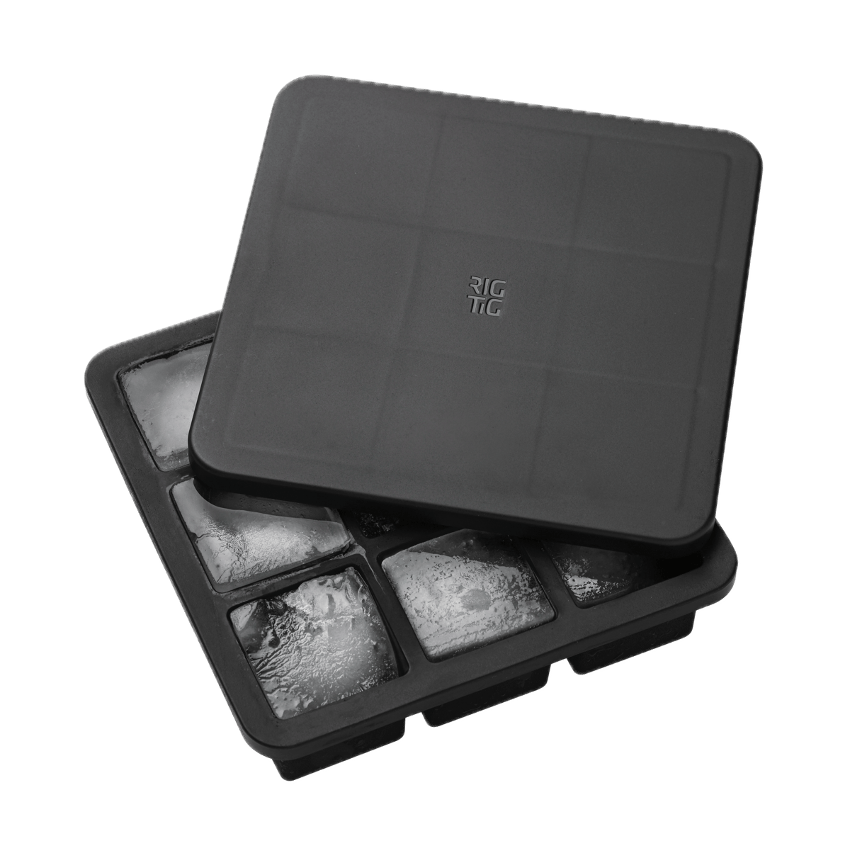 RIG-TIG FREEZE-IT iskubsform med lock 5x19x19 cm | Skandinavisk Design | Isformar & Iskrossare | Svart