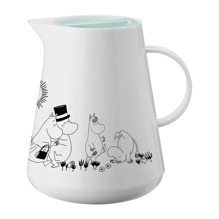 HOTTIE Mumin termoskanna 1 l, White-dusty green RIG-TIG