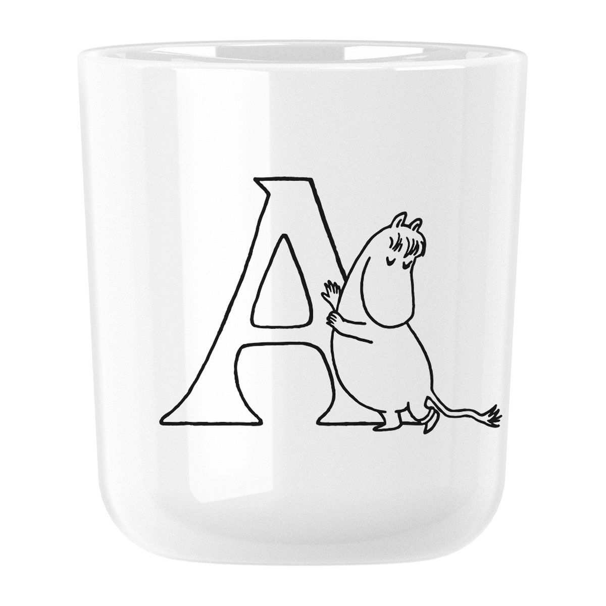 RIG-TIG Moomin ABC mugg 20 cl A | Skandinavisk Design | Muminmuggar | Vit
