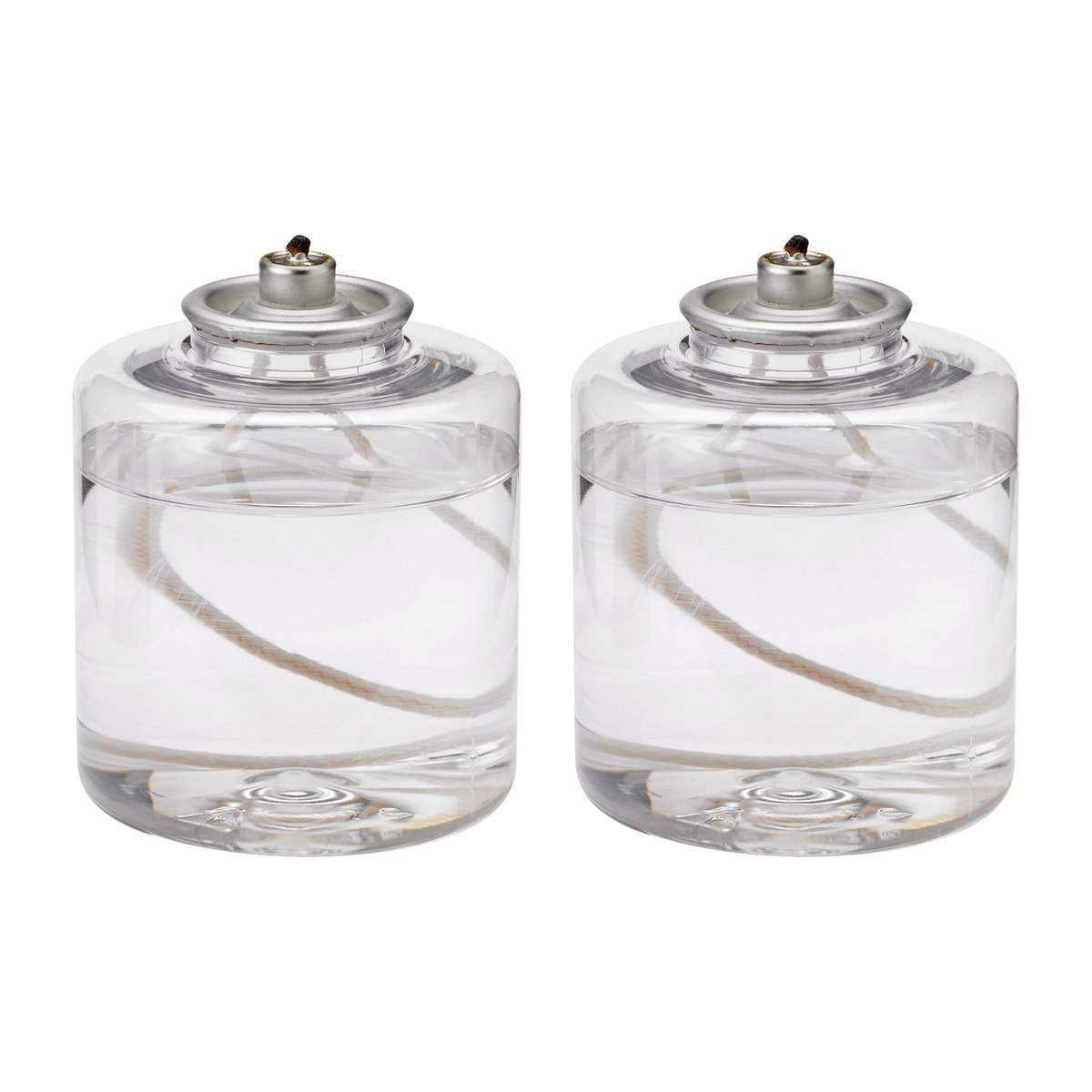 RIG-TIG vegetabiliskt oljeljus 2-pack Clear | Skandinavisk Design | Fotogen- & Oljelampor | Transparent