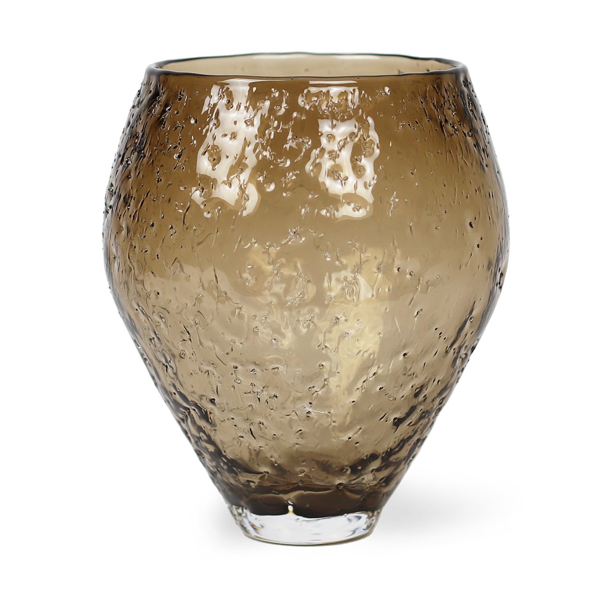 Ro Collection Crushed glasvas medium Sepia brown | Skandinavisk Design | Vaser | Brun