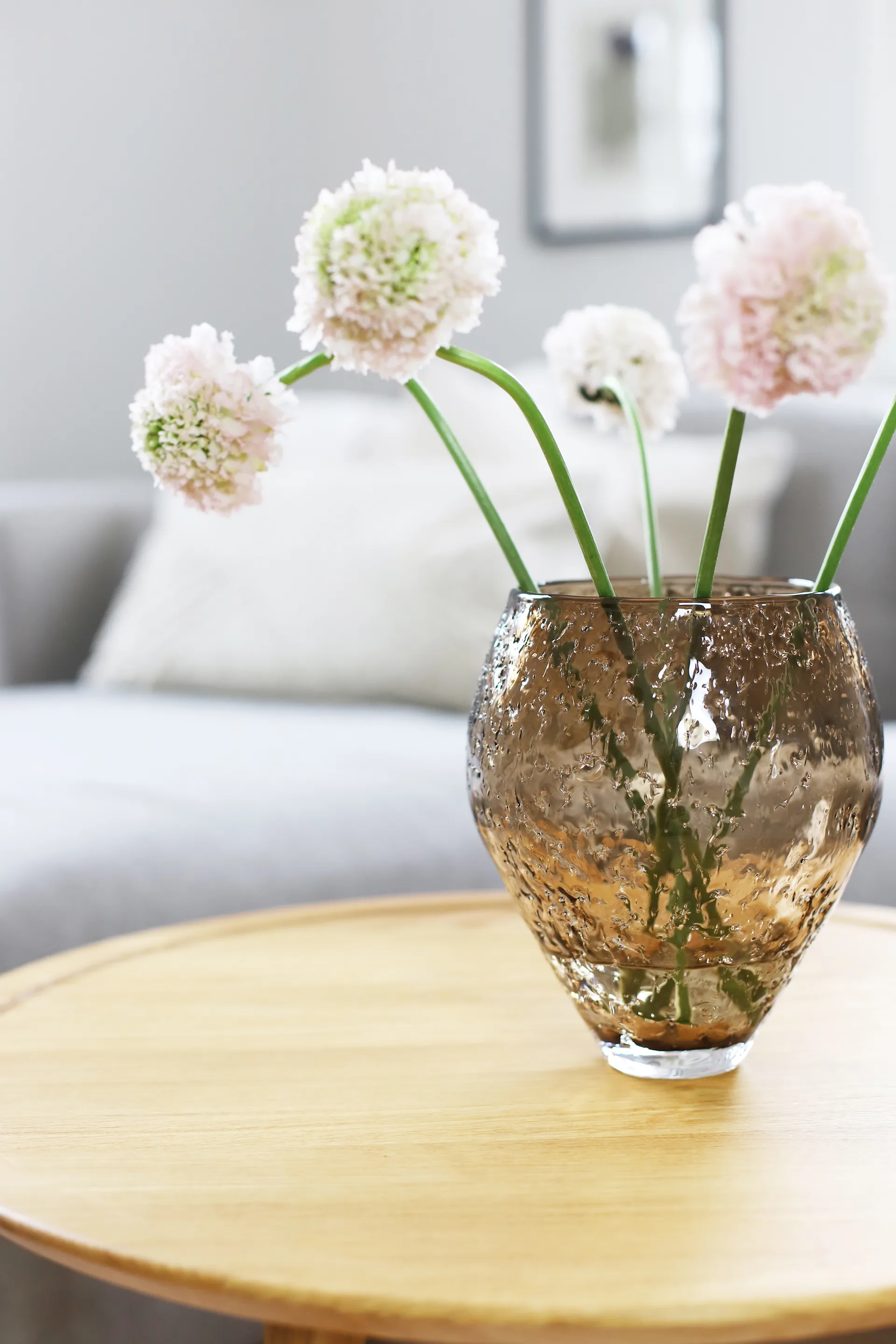 Crushed glasvas medium, Sepia brown Ro Collection