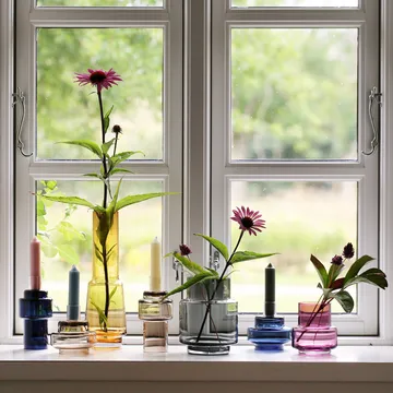 Glass candlestick no. 55 - Indigo blue - Ro Collection