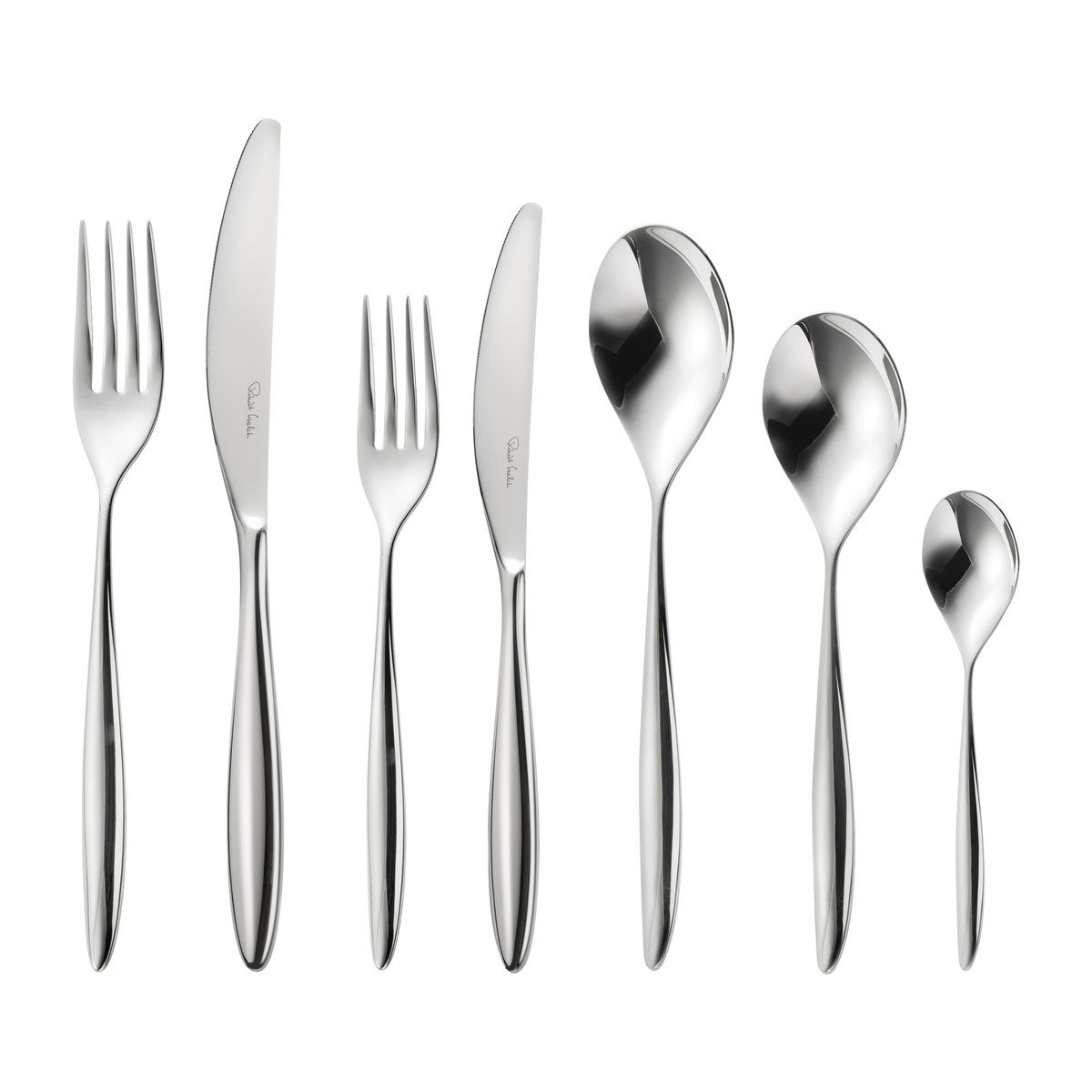 Robert Welch Hidcote Bright bestickset 56 delar | Skandinavisk Design | Bestickset | Silverfärgad
