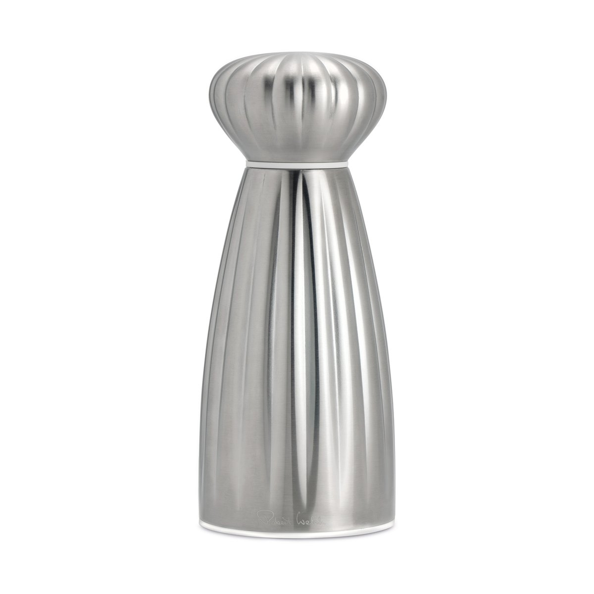 Robert Welch Palm satin saltkvarn rostfritt stål 16,8 cm Vit