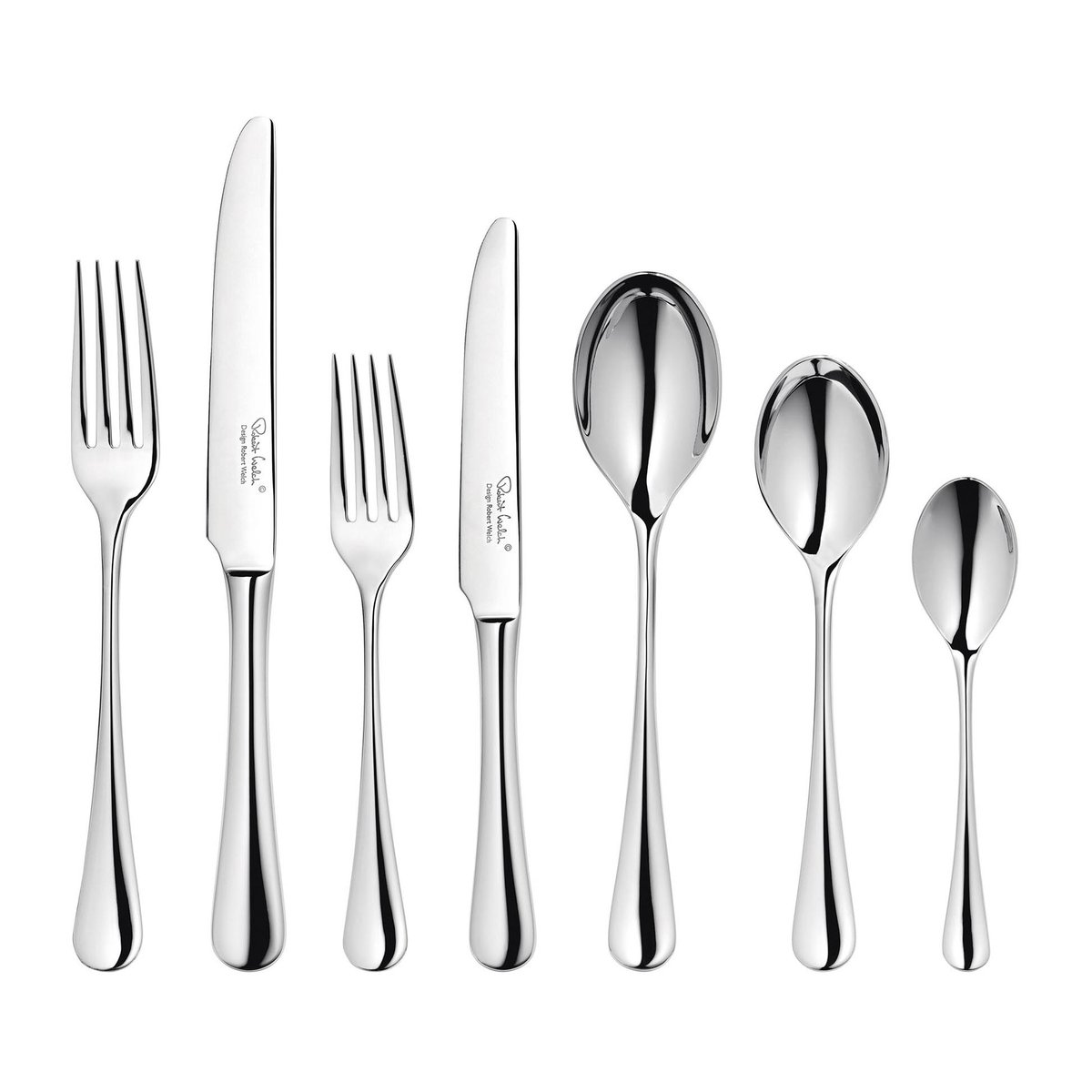 Robert Welch Radford bestickset blank 84 delar | Skandinavisk Design | Bestickset | Silverfärgad