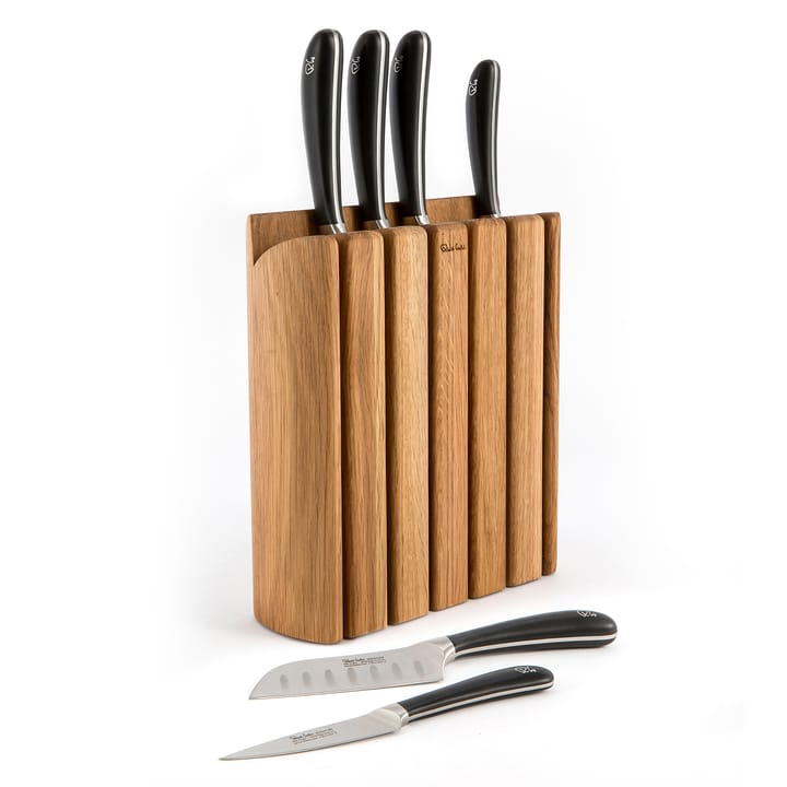 Signature Book Oak knivblock set 7 delar - Ek - Robert Welch