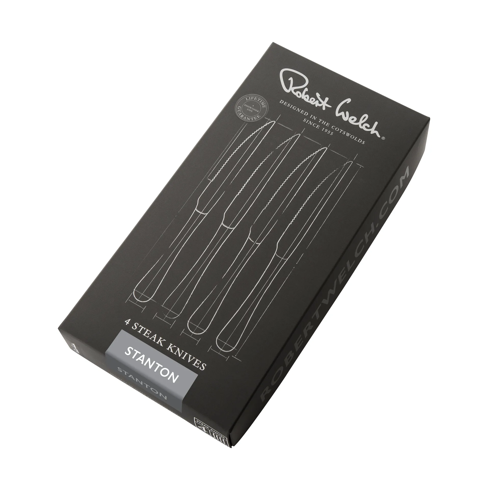 Stanton Bright grillkniv 4-pack, Rostfritt stål Robert Welch