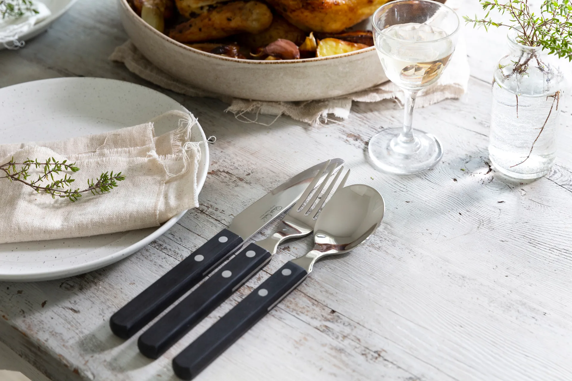 Trattoria bestickset 56 delar, Svart Robert Welch