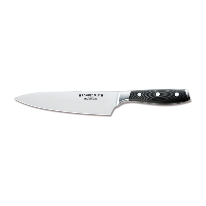 Inox fransk kockkniv 20 cm - Rostfritt stål-Micarta - Ronneby Bruk